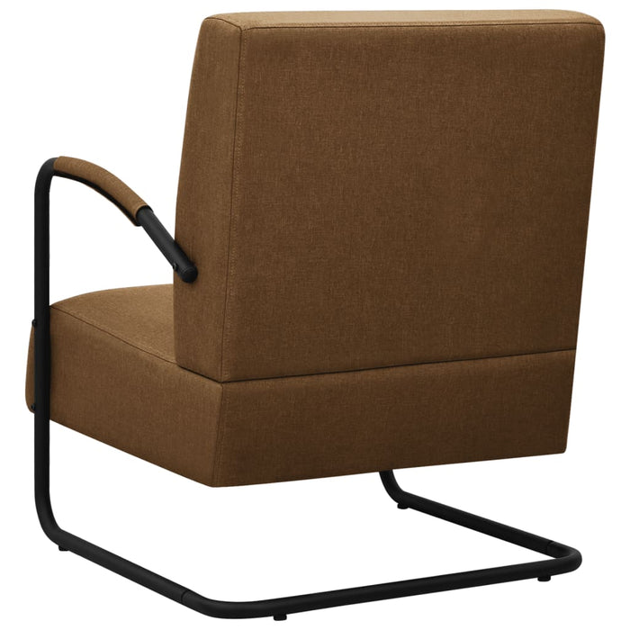 Fauteuil stof bruin