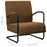 Fauteuil stof bruin