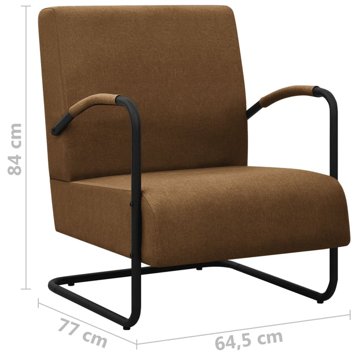 Fauteuil stof bruin