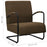 Fauteuil stof donkerbruin