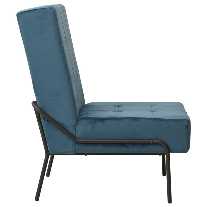 Relaxstoel 65x79x87 cm fluweel blauw