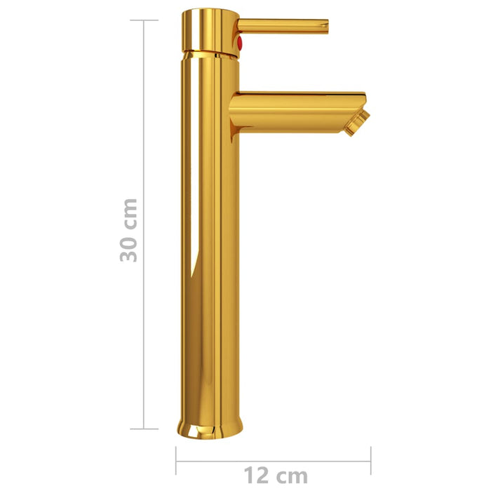 Badkamermengkraan 12x30 cm goudkleurig