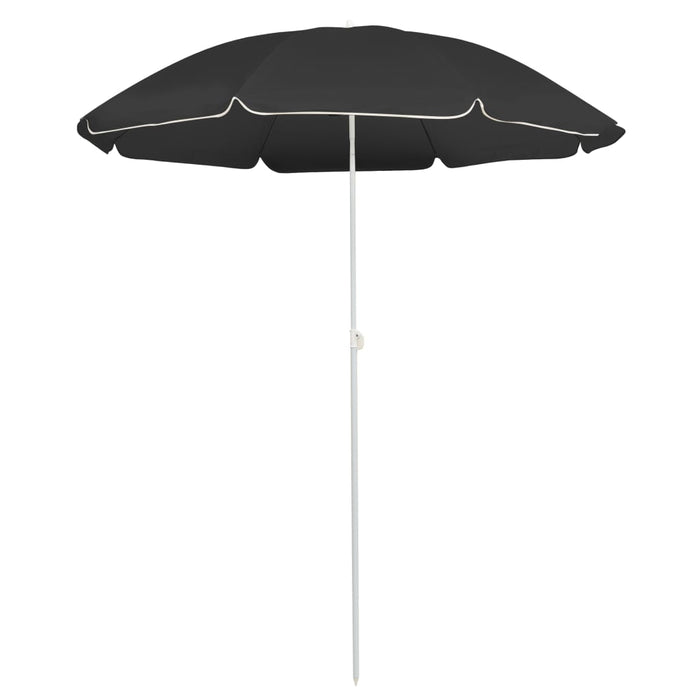 Parasol met stalen paal 180 cm antracietkleurig