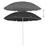 Parasol met stalen paal 180 cm antracietkleurig