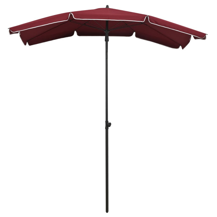 Parasol met paal 200x130 cm bordeauxrood