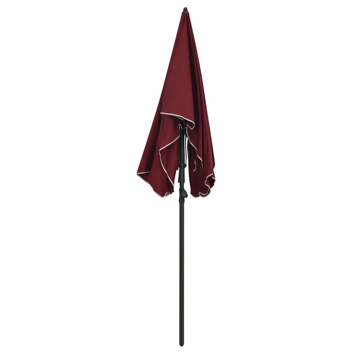 Parasol met paal 200x130 cm bordeauxrood