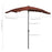 Parasol met paal 200x130 cm terracottakleurig