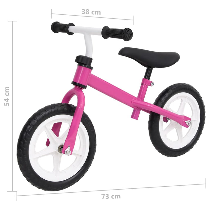 Loopfiets met 10 inch wielen roze