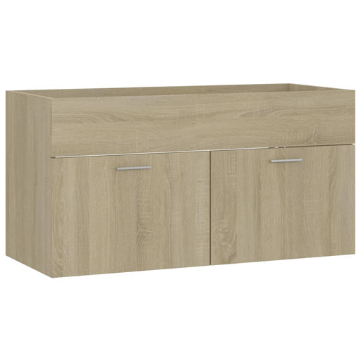 Wastafelkast 90x38,5x46 cm spaanplaat sonoma eikenkleurig