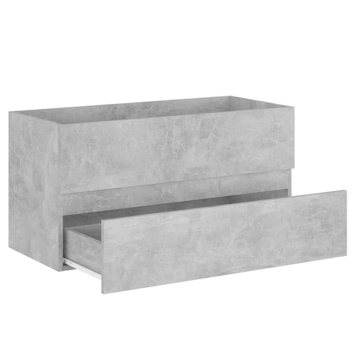 Wastafelkast 90x38,5x45 cm spaanplaat betongrijs