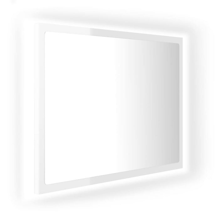 Badkamerspiegel LED 60x8,5x37 cm spaanplaat hoogglans wit