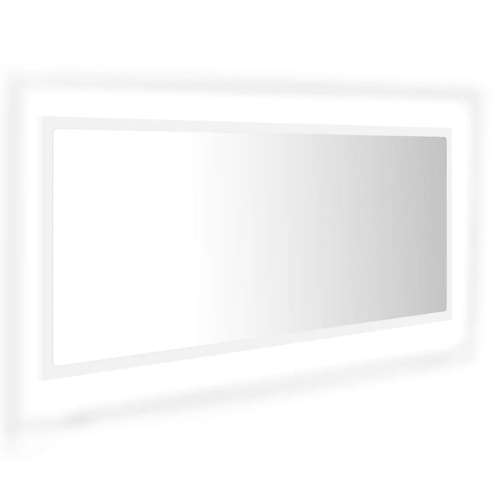 Badkamerspiegel LED 100x8,5x37 cm spaanplaat wit