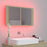Badkamerkast met spiegel en LED 80x12x45 cm sonoma eikenkleurig