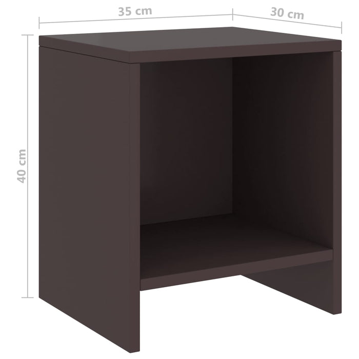 Nachtkastjes 2 st 35x30x40 cm massief grenenhout donkerbruin