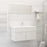 2-delige Badkamermeubelset spaanplaat hoogglans wit