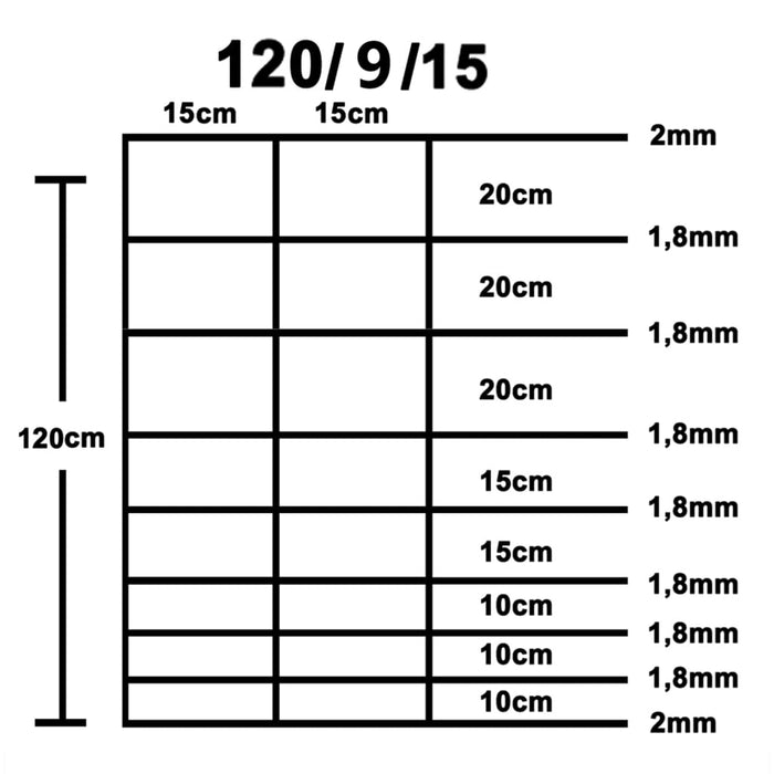 Hek 50x1,2 m gegalvaniseerd staal zilverkleurig