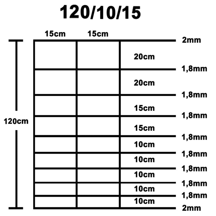 Hek 50x1,2 m gegalvaniseerd staal zilverkleurig