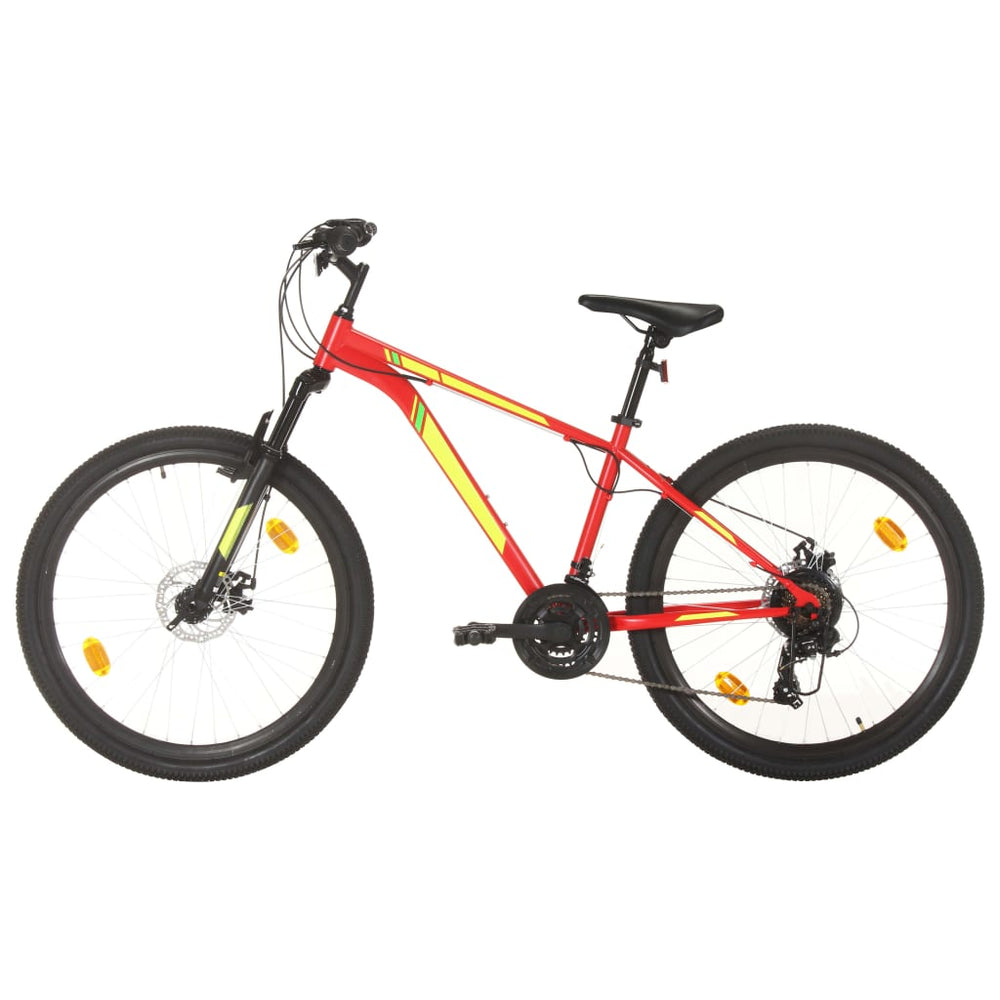 Mountainbike 21 versnellingen 27,5 inch wielen 38 cm frame rood