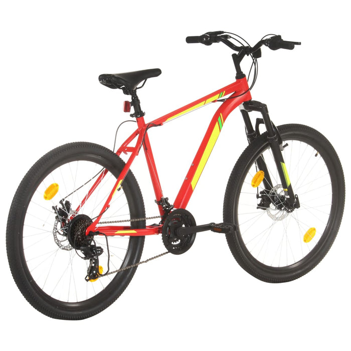 Mountainbike 21 versnellingen 27,5 inch wielen 42 cm frame rood