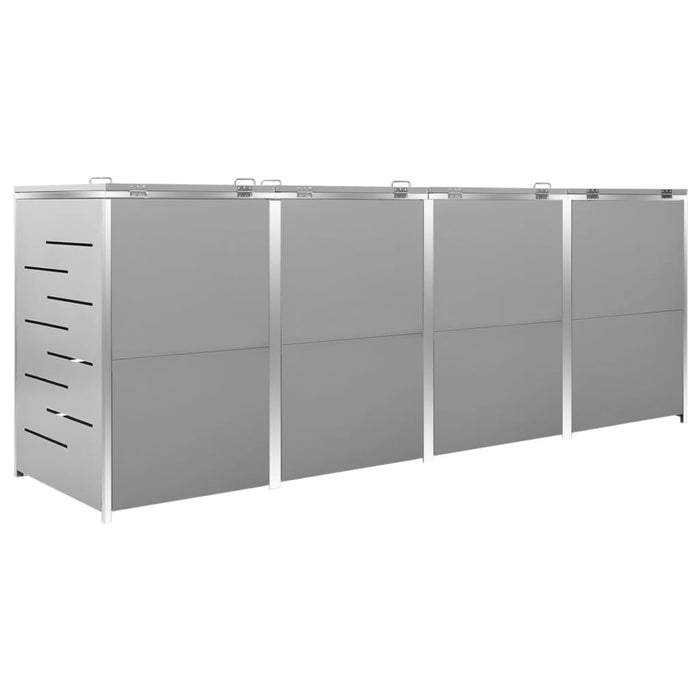 Containerberging vierdubbel 276,5x77,5x115,5 cm roestvrij staal