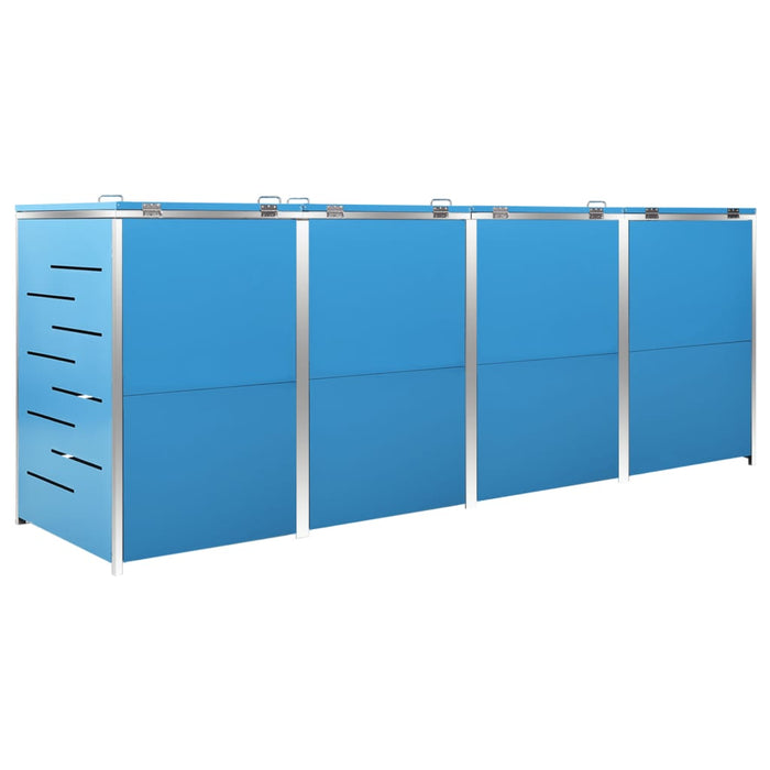 Containerberging vierdubbel 276,5x77,5x115,5 cm roestvrij staal