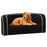 Hondenbank inklapbaar 76x71x30 cm linnen zwart