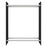 Haardhoutrek 80x35x100 cm gehard glas zwart