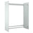 Haardhoutrek 80x35x100 cm gehard glas wit