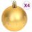 70-delige Kerstballenset goud en rood