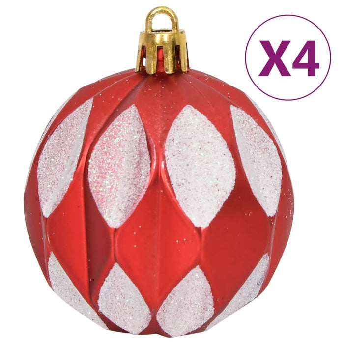 64-delige Kerstballenset rood en wit