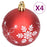 108-delige Kerstballenset rood en wit