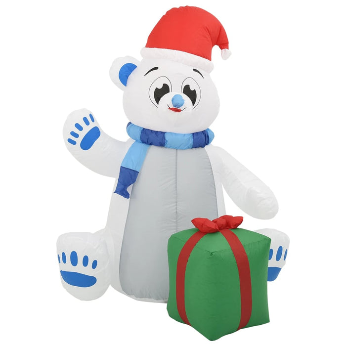 Kerstfiguur ijsbeer opblaasbaar LED binnen en buiten 1,8 m