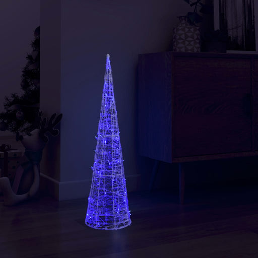 Lichtkegel decoratief LED blauw 90 cm acryl