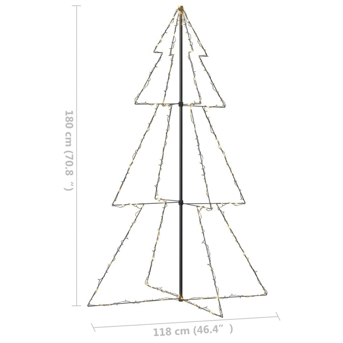 Kegelkerstboom 240 LED's binnen en buiten 118x180 cm