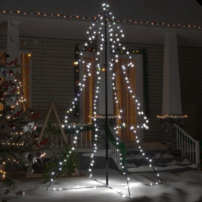 Kegelkerstboom 240 LED's binnen en buiten 118x180 cm