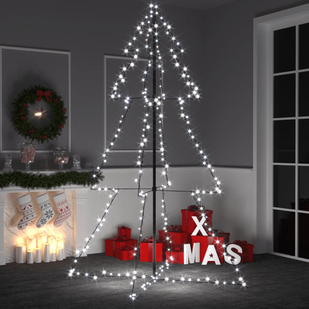 Kegelkerstboom 240 LED's binnen en buiten 118x180 cm