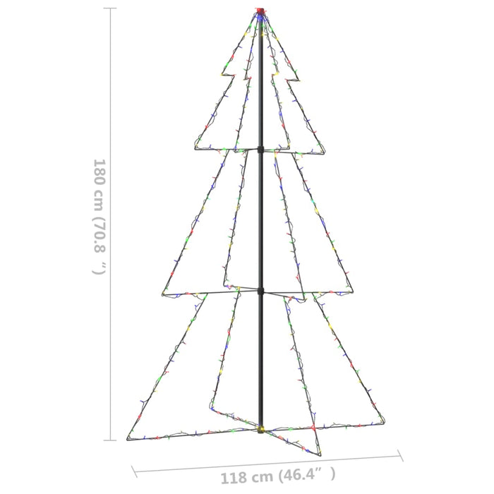 Kegelkerstboom 240 LED's binnen en buiten 118x180 cm