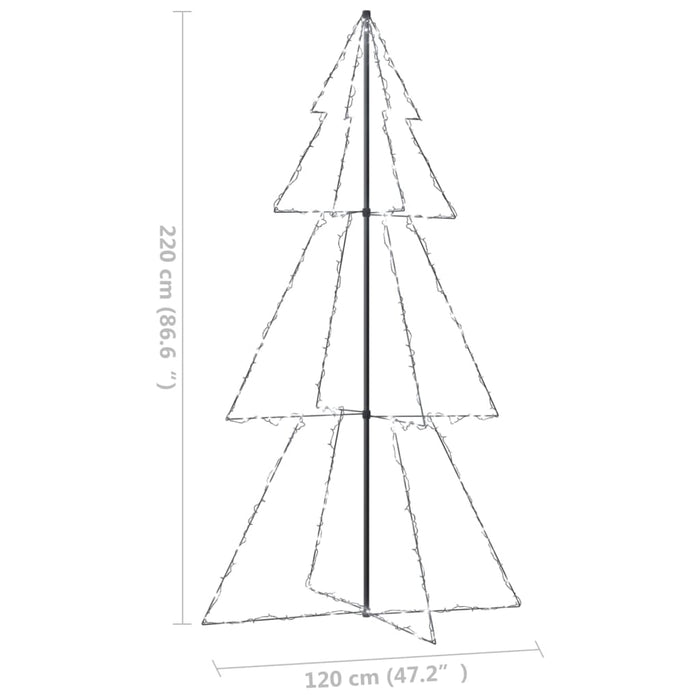 Kegelkerstboom 300 LED's binnen en buiten 120x220 cm