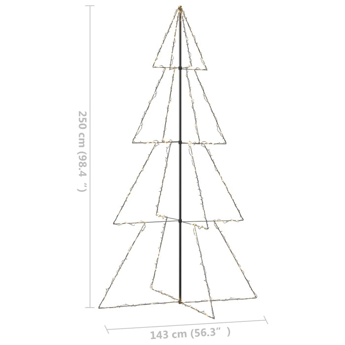 Kegelkerstboom 360 LED's binnen en buiten 143x250 cm