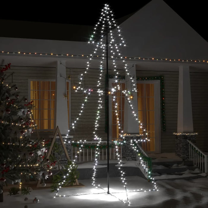 Kegelkerstboom 360 LED's binnen en buiten 143x250 cm