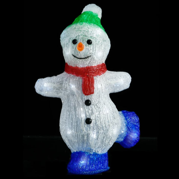 Kerstfiguur sneeuwman LED binnen en buiten 30 cm acryl