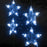 Lichtsnoergordijn sterren met 200 LED's en 8 functies blauw