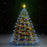 Kerstboomverlichting met 180 LED's blauw net 180 cm