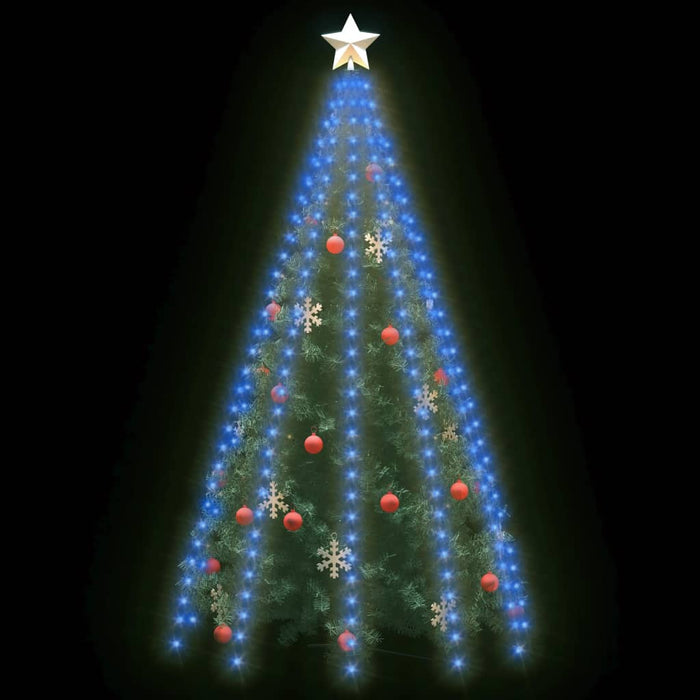 Kerstboomverlichting met 250 LED's blauw net 250 cm