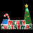 Kerstboom Merry Christmas opblaasbaar LED 240x188 cm