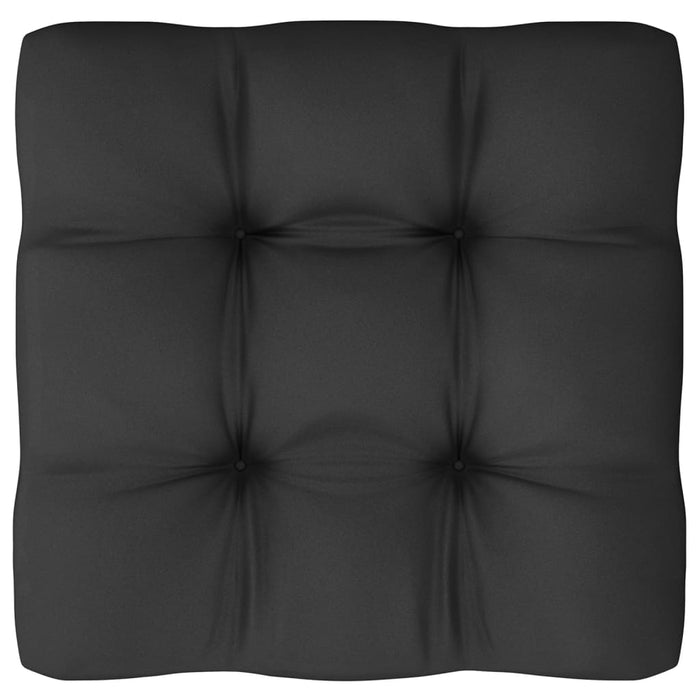 12-delige Loungeset met kussens massief grenenhout zwart