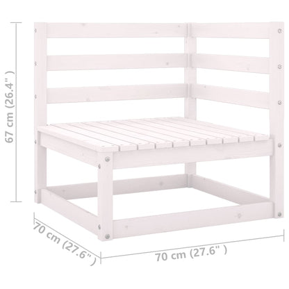 14-delige Loungeset met kussens massief grenenhout wit