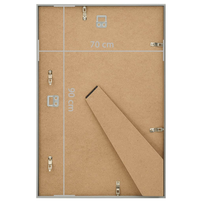 Fotolijsten 3 st voor wand of tafel 7x90 cm MDF zilverkleurig