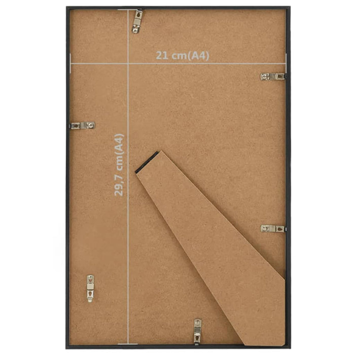 Fotolijsten 3 st voor tafel 21x29,7 cm MDF zwart