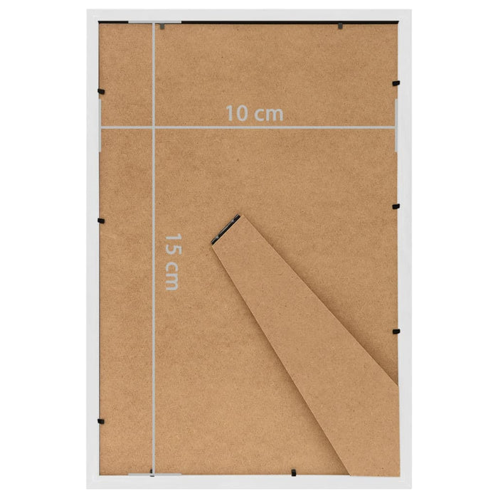 Fotolijsten 3 st voor wand of tafel 10x15 cm MDF wit